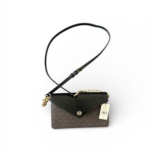 Michael Kors Chic Black and Brown Crossbody Bag NWT